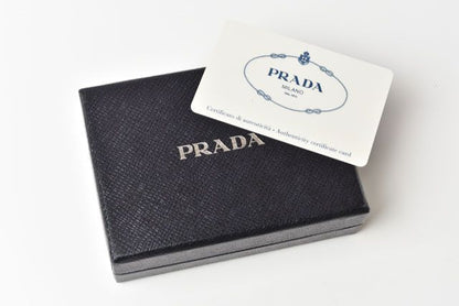 Unused Prada Key Case Key Holder 6 Rings 1pg222 Black