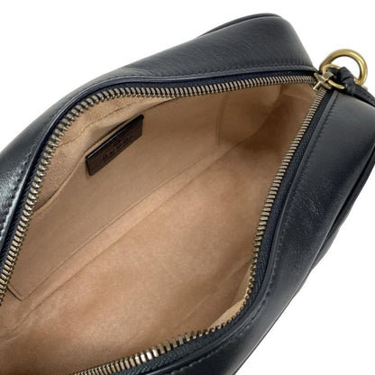 Gucci Shoulder Bag GG Marmont Quilted Small Shoulder Bag 447632 Black Chain