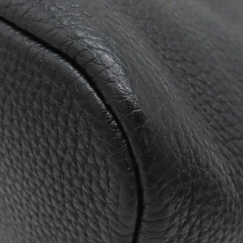 Prada Shoulder Bag Metal Logo Leather Nero Gold Hardware Black Vitello Phenix