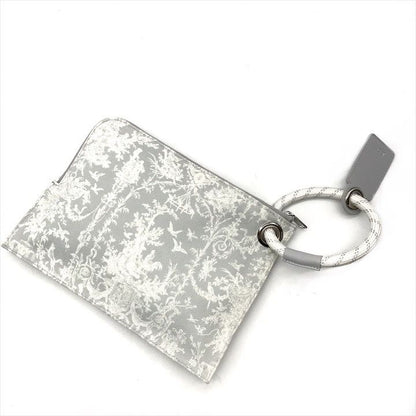 Dior Rope Strap Canvas Clutch Gray