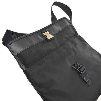Prada Shoulder Bag Nylon Leather Black 87ka725