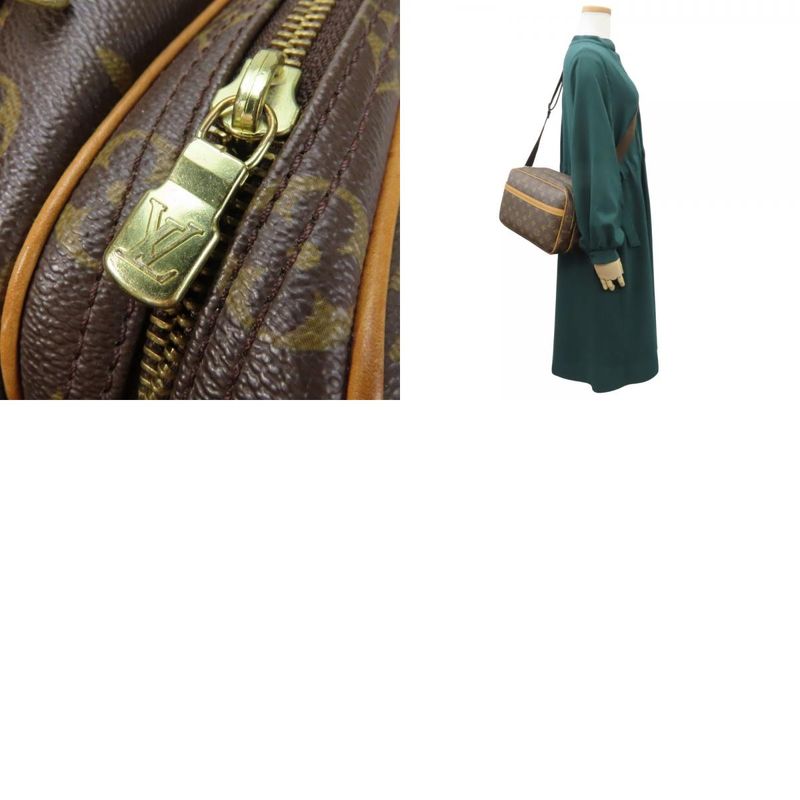 Louis Vuitton Shoulder Bag Reporter PM M45254 Monogram Nubuck Brown Crossbody