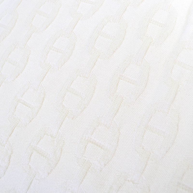 Hermes Cotton Cashmere Chaine D'ancre Pattern Large Shawl Scarf Off White Made