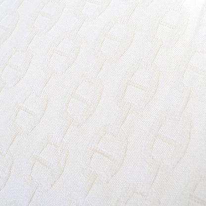 Hermes Cotton Cashmere Chaine D'ancre Pattern Large Shawl Scarf Off White Made