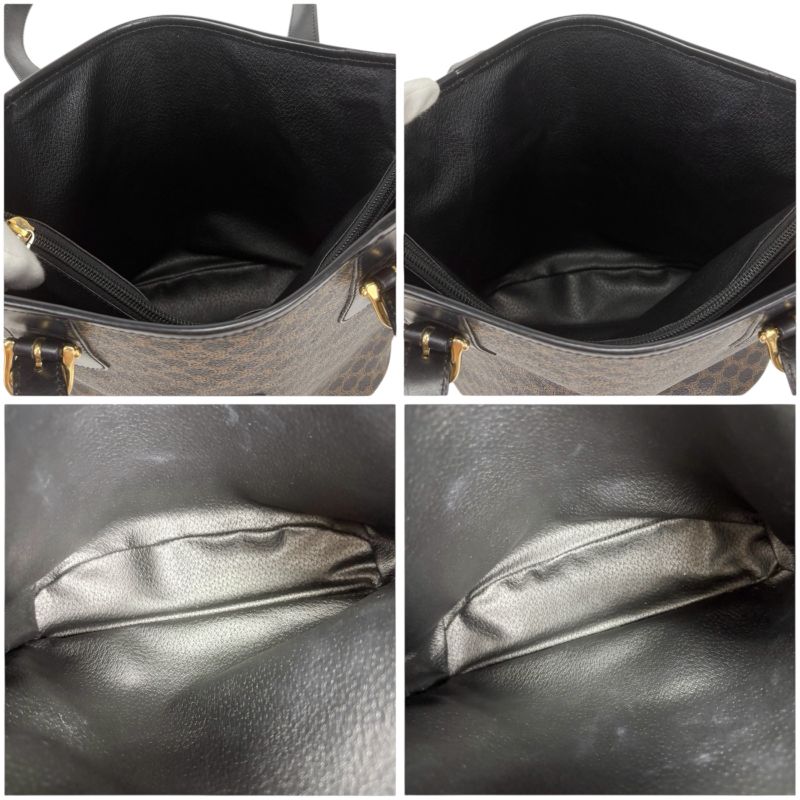Celine Mini Tote Bag Black Macadam Pvcleather Bucket Shape Bucket