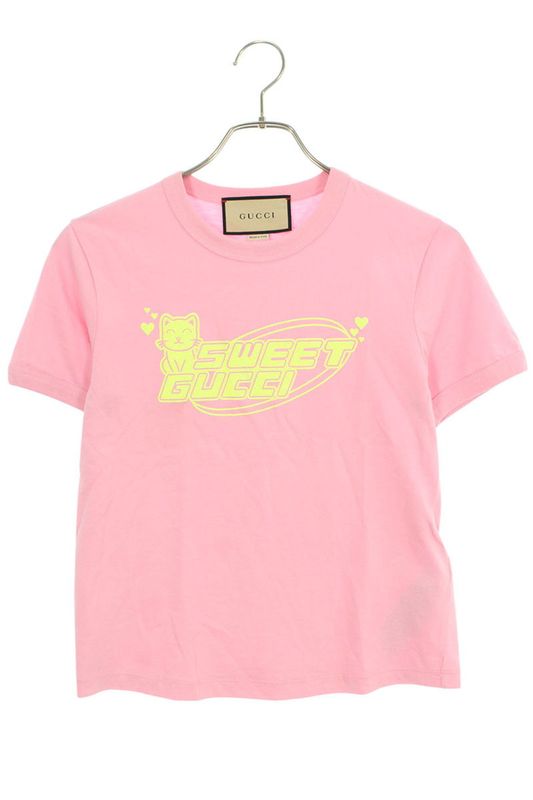 Gucci 723566 Xjgdd Cat Print T-shirt Women's XS