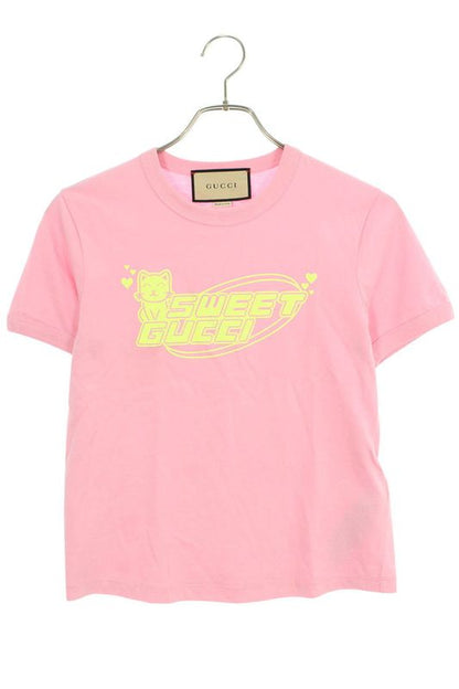 Gucci 723566 Xjgdd Cat Print T-shirt Women's XS