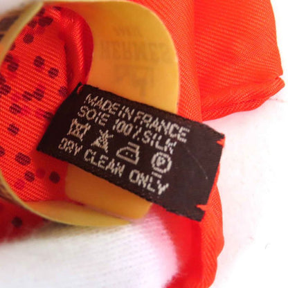 Hermes Carré 90 Indian DUST 100% Silk Geranium/rouge Brique Shawl Stole Bandana