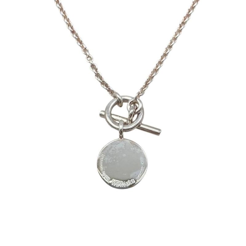 Hermes Necklace Amulet H Ex Libris Cloussel Serie Pendant Ag925 Silver Hermes