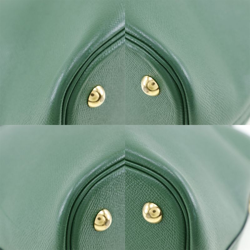 Hermes Bolide 35 Bicolor Courchevel Green/navy Blue 0V Ladies Handbag