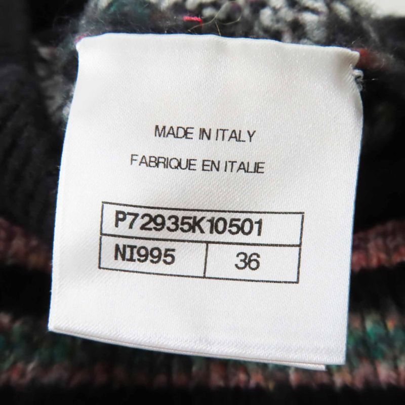 CHANEL P72935 Cashmere Silk Blend Gripore Button MIX Knit Tunic/dress Multi 36