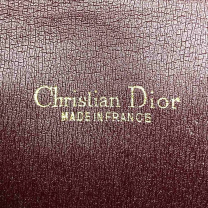 DIOR Trotter Canvas Chain Shoulder Bag Pouch Red Vintage Women's