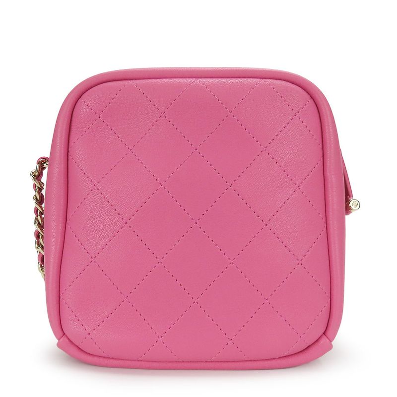 Chanel Shoulder Bag Matelasse Chain Leather Pink Gold Hardware Crossbody Coco