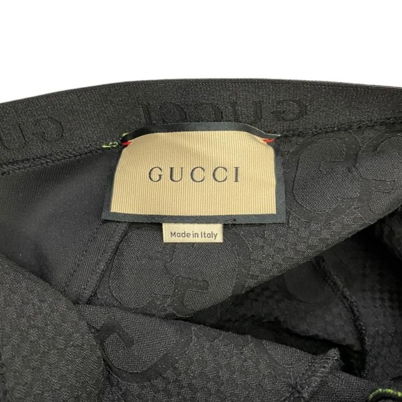 Gucci GG Stretch Jersey S Size Pants M Size 724491 Neon Blen Black Green Top