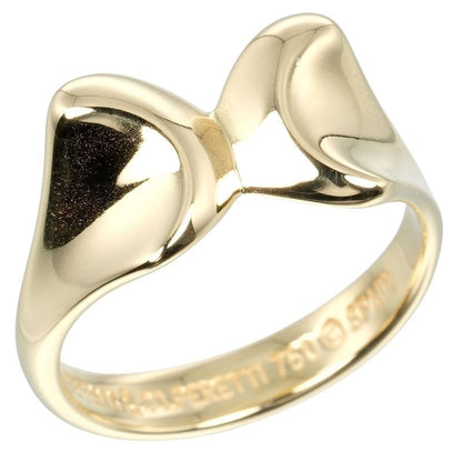 Tiffany & Co Ribbon 18K Yellow Gold No 7 Ladies 4.64g Ring