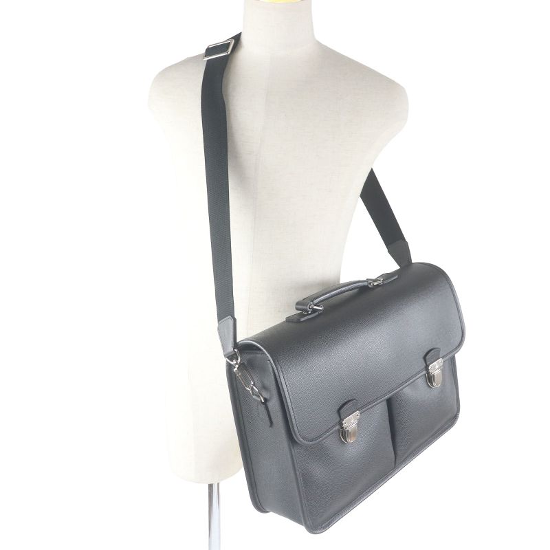 Louis Vuitton M32622 Taiga Anton LV Logo Embossed Briefcase Shoulder Bag