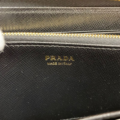 Prada Saffiano Round Zipper Long Wallet A25-1225