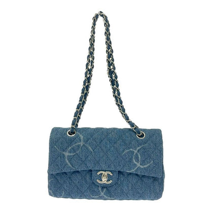 Chanel Matelasse Denim Coco Mark Print Chain Shoulder Bag Blue 465913 Shoulder