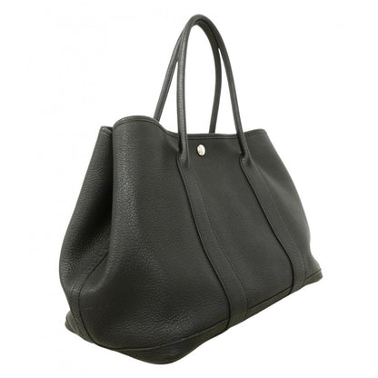 Hermes Garden Party 36 Negonda Leather Tote Bag Shoulder Handbag Black