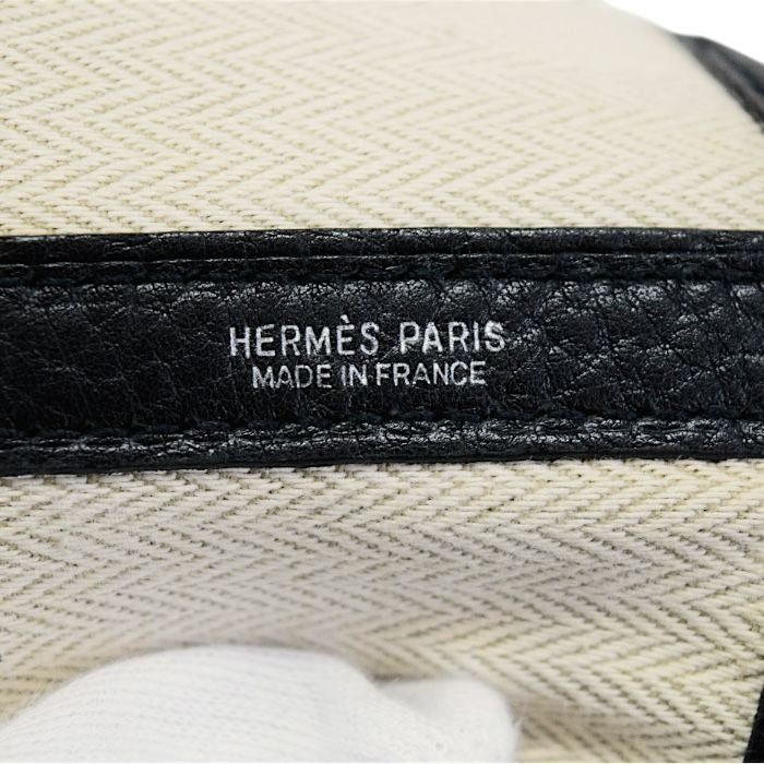 Hermes Garden Party 36 Negonda Leather Tote Bag Shoulder Handbag Black