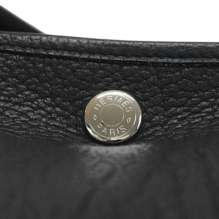 Hermes Garden Party 36 Negonda Leather Tote Bag Shoulder Handbag Black