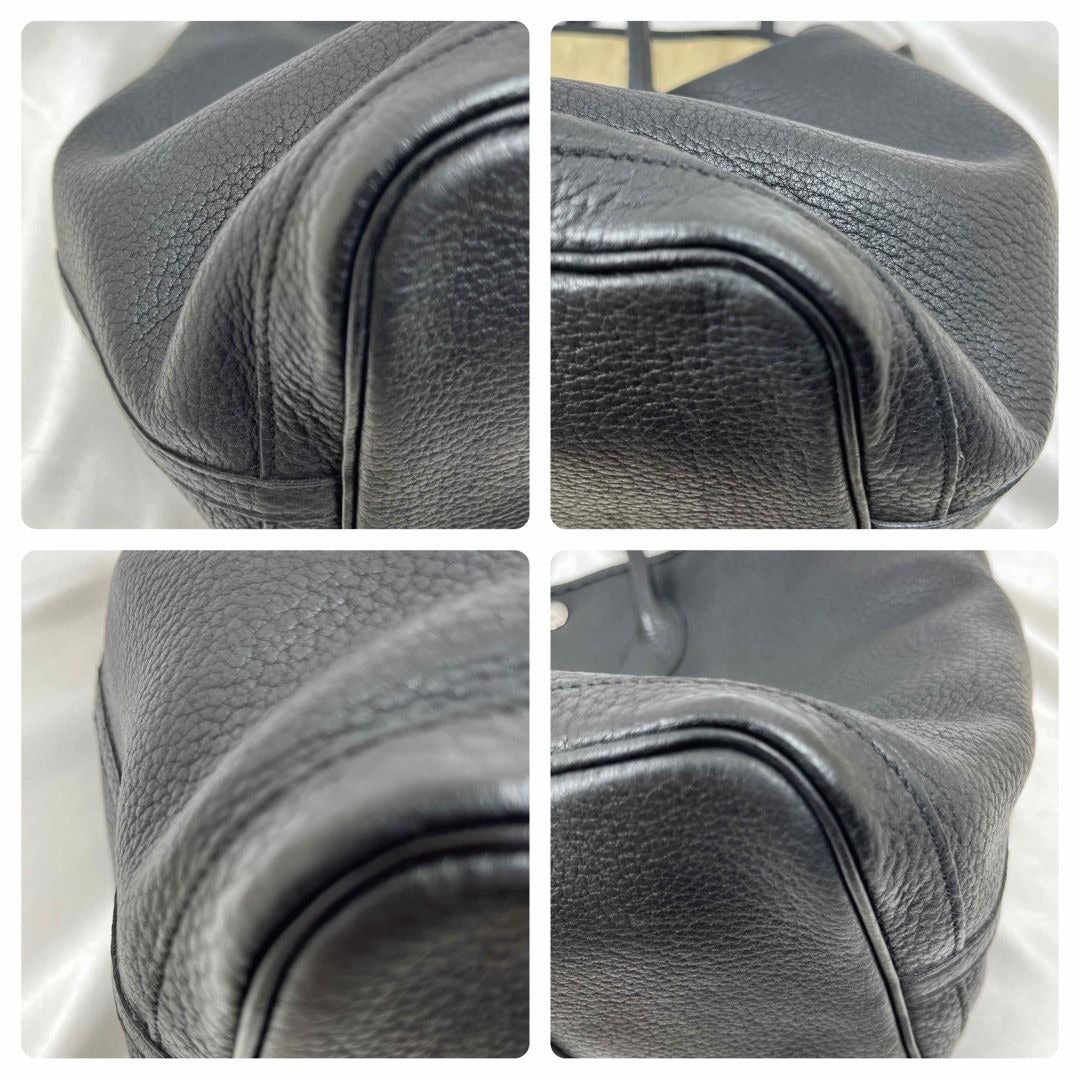 Hermes Garden Party 36 Negonda Leather Tote Bag Shoulder Handbag Black