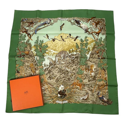 Hermes Scarf Carre 90 Silk Sichuan Green With Box