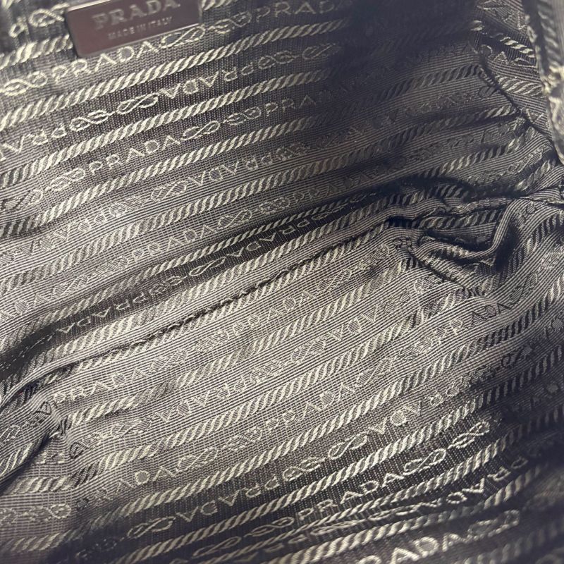 Prada 2WAY Mini Tote Shoulder Bag Triangle Logo Tessuto Nylon Khaki Green