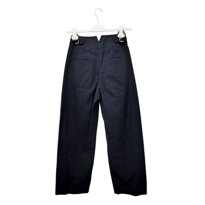 Hermes High Waist Chino Pants Serie Button With Belt Navy - Size 36