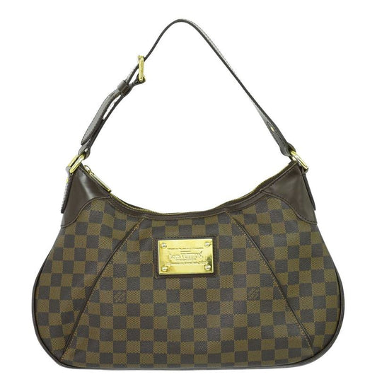 Authentic Louis Vuitton LV Thames GM Damier Ebène Shoulder Bag Brown N48181