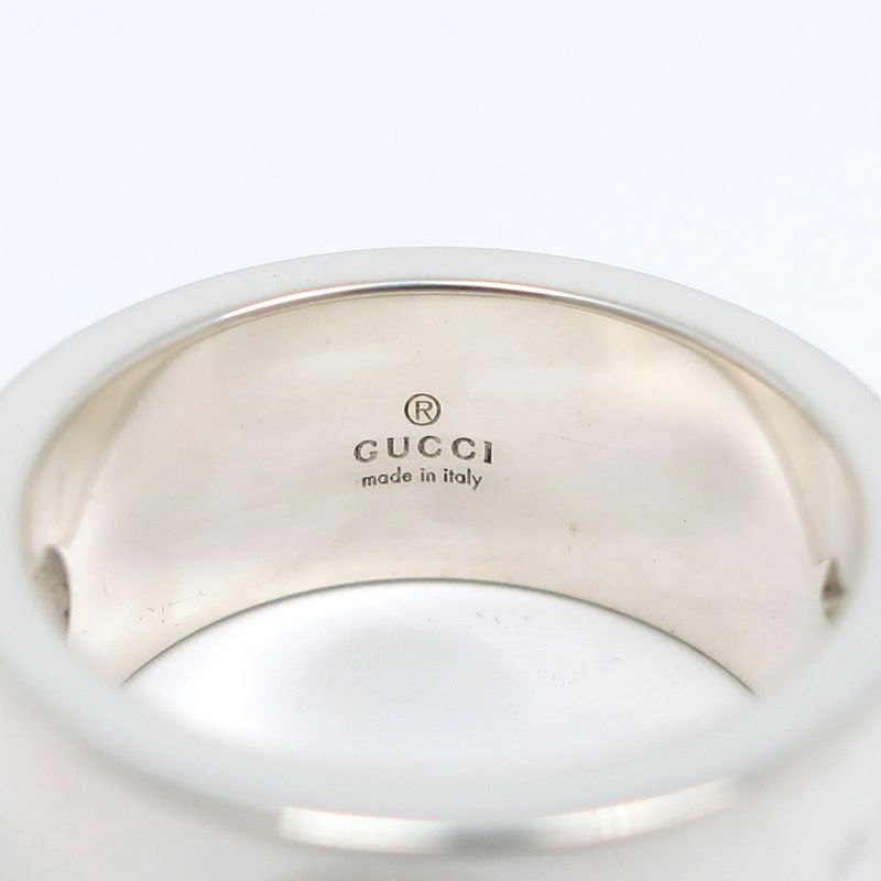 Gucci G Logo Silver 925 Size 8.5 Ladies 7.7g Ring