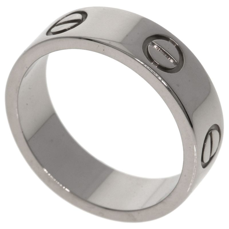 Cartier Love Ring #51 Ring - 18K White Gold Ladies