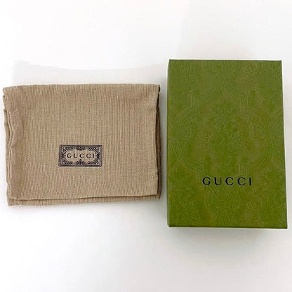 Gucci Trifold Wallet Black 736151 2067 Unused Excellent Condition Leather