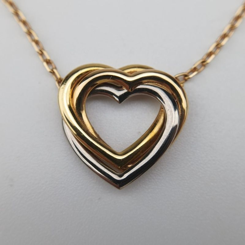 Cartier Trinity Heart Gold And White Togo Old And Rose Gold Au750 B7061100