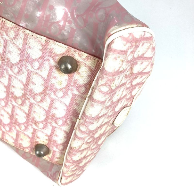 DIOR Handbag Trotter Logo Vinyl Pink
