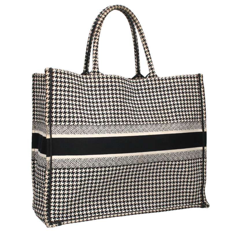 Dior BOOK TOTE Book Tote Staggered Embroidery Logo Tote Bag Men's L