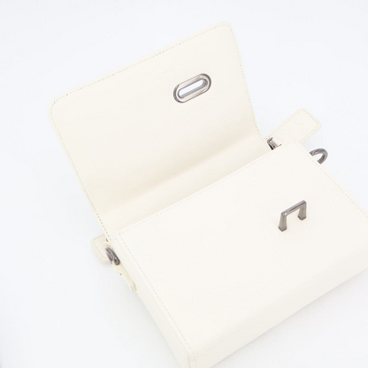 Christian DIOR Caro Chain Shoulder White Bag