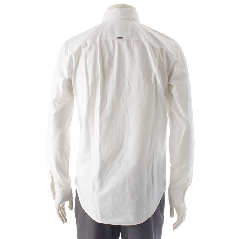 Louis Vuitton 20SS Cotton LV Label Long Sleeve Long Sleeve Shirt Top White XS