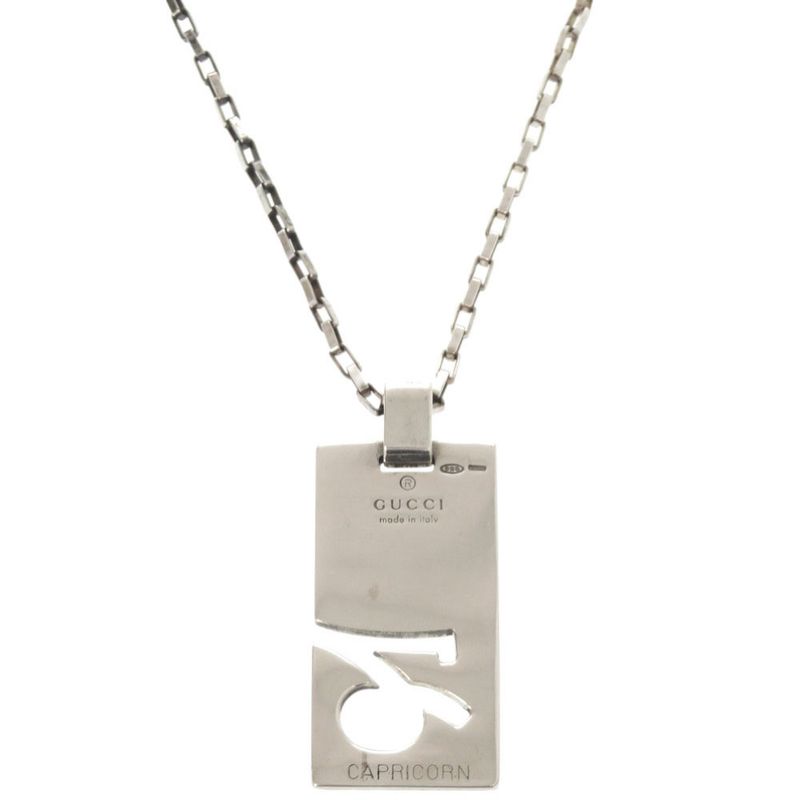 Gucci Constellation Capricorn Silver 925 Necklace 1443 Gucci Men's