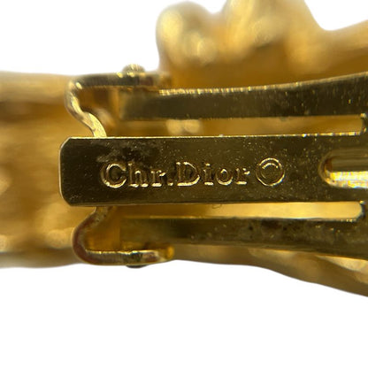 Christian DIOR Earrings Plated Metal Plated Metal Rope Twisted Gold