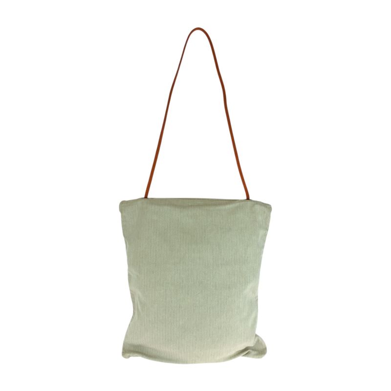 Hermes Aline GM White Orange Gold Hardware Canvas/toile Chevron Tote Bag Women