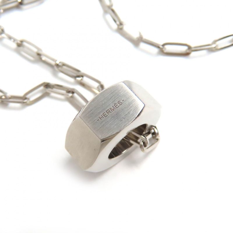 Hermes Talisman Dragon H Motif Pendant Necklace With Silver Box Made In France