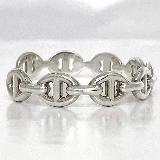 Hermes Bangle Ancienne Silver Chaine D'ancre H109509b