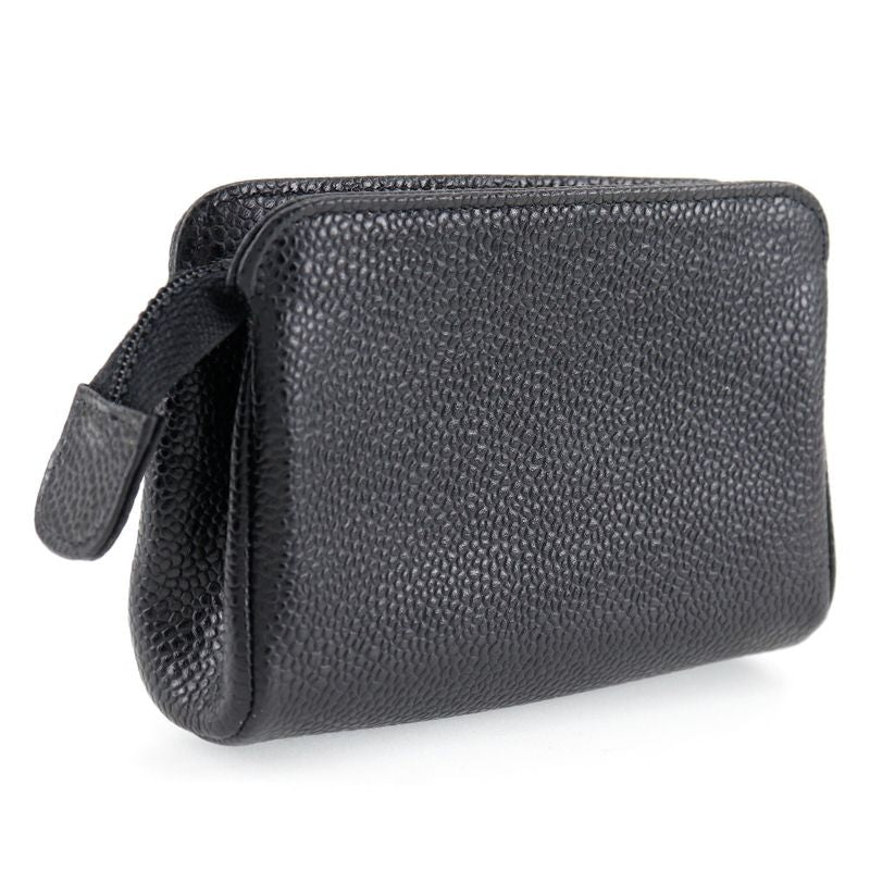 Chanel Coco Mark A13500 Caviar Skin Black Ladies Pouch