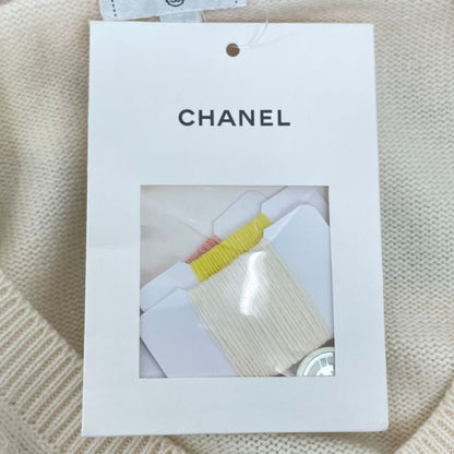 Chanel Dress 19C Coco Mark Coco Button Cashmere Knit Multicolor Storage With Bag