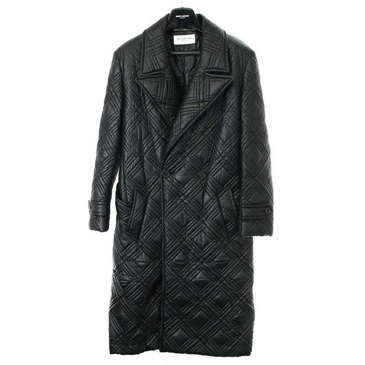 Saint Laurent Paris 21aw Quilted Patted Chester Coat 661456 Black 52
