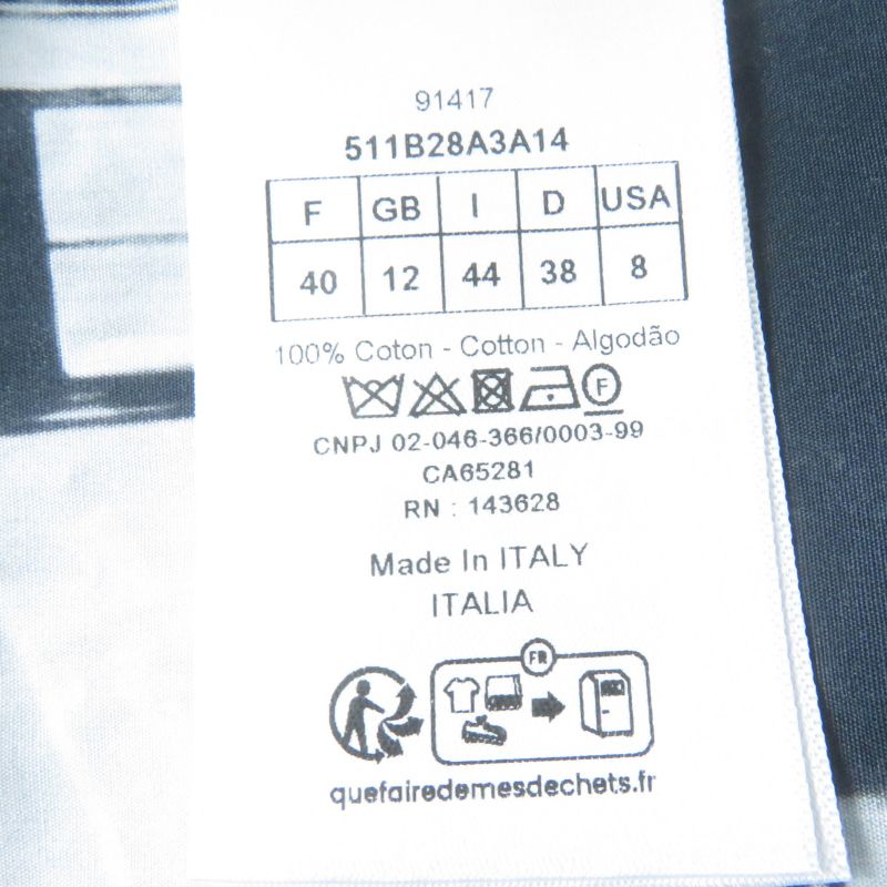 Christian DIOR 25SS 511b28a3a14 100% Cotton Monsieur DIOR Patchwork Motif Long