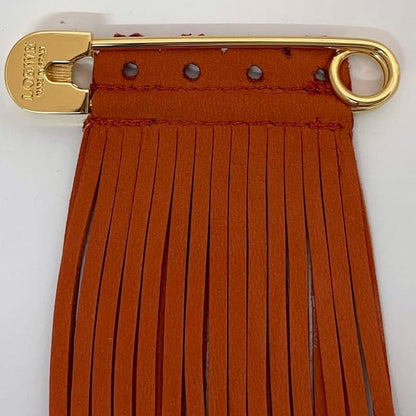 Loewe Brooch Orange Gold Excellent Condition Suede GP Used Loewe