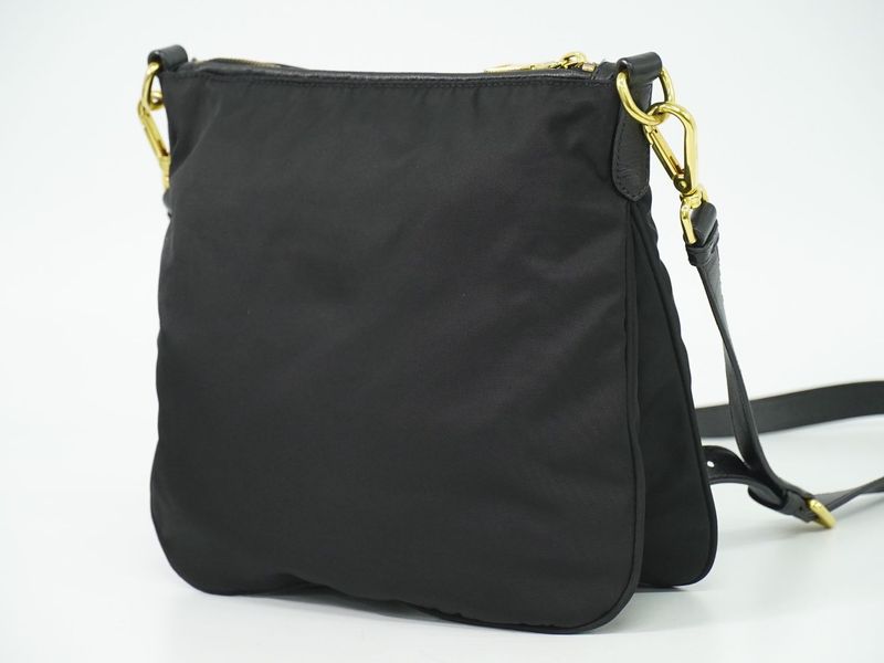 Authentic Prada Nylon Shoulder Bag Pochette Black Bt0711 Bag Pre-owned [follow-u