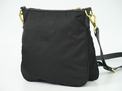 Authentic Prada Nylon Shoulder Bag Pochette Black Bt0711 Bag Pre-owned [follow-u